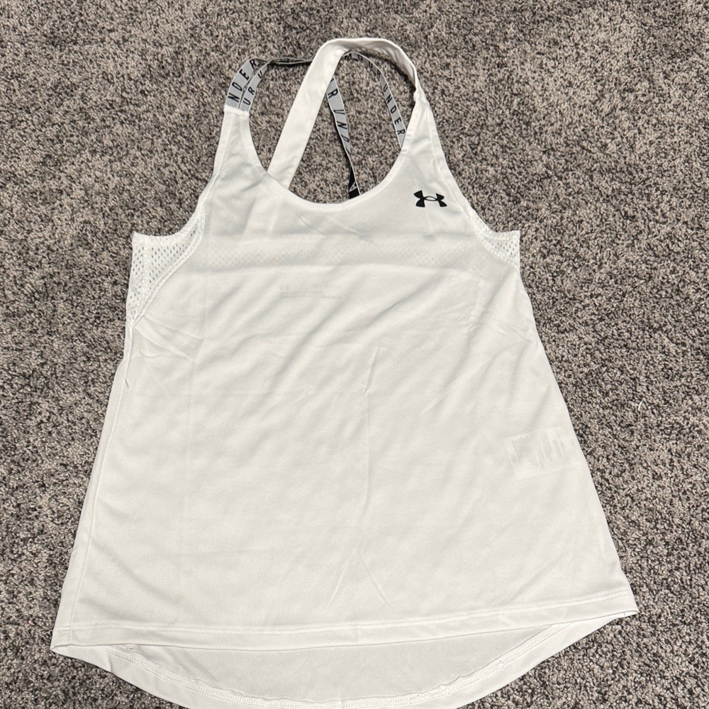 Under Armour Women's White Racerback Tank Top